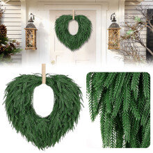 Guirlanda de Natal de pinheiro Norfolk de 50 cm (20 polegadas) com folhagem artificial.