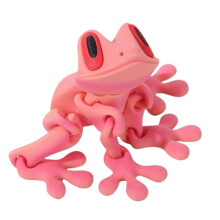 Decorazione a forma di rana stampata in 3D, snodabile (1 pezzo)