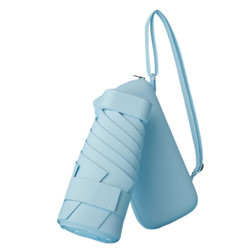 Kleiner Taschenregenschirm, himmelblau, Einheitsgröße