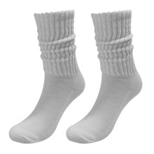 Unisex Slouchy Crew-strumpor i marinblått, ribbstickat 5-pack