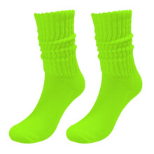 Unisex Slouchy Crew-strumpor i marinblått, ribbstickat 5-pack