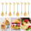 16PCS Dessert Spoon and Fork Set Cake Fork Coffee Spoon  Fruit Fork Stainless Steel -Gold 4