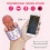 Wireless Karaoke Microphone with LED Lights 4-in-1 Pink 4