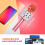 Wireless Karaoke Microphone with LED Lights 4-in-1 Pink 7
