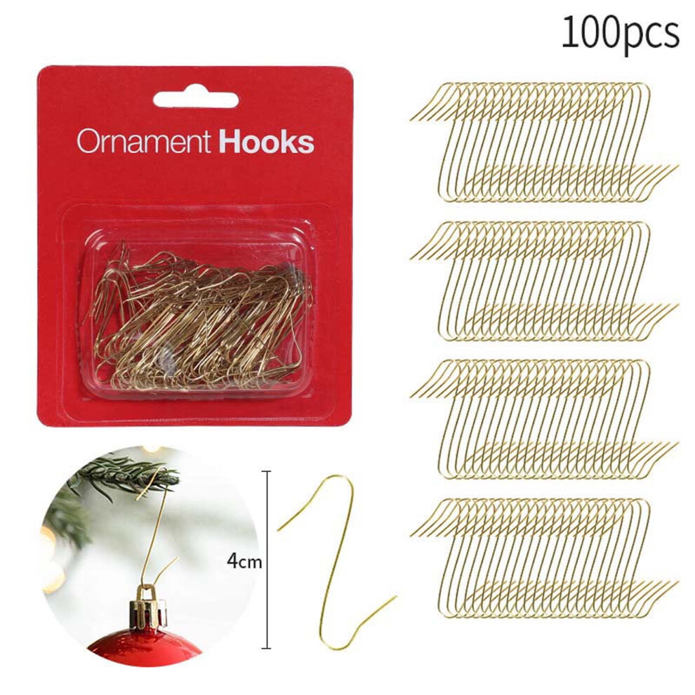 Christmas Ornament Hooks Gold 100 Pack 975221011589