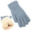 Damen-Thermo-Strickhandschuhe in Himmelblau mit Wollfutter und 1