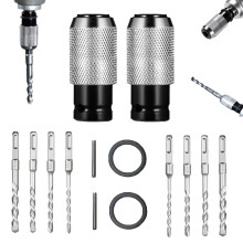 Rotary Hammer Adapter with Impact Drill Bits Set, 5PCS – Compatible with Electric Hammers, Includes 4 Hammer Bits