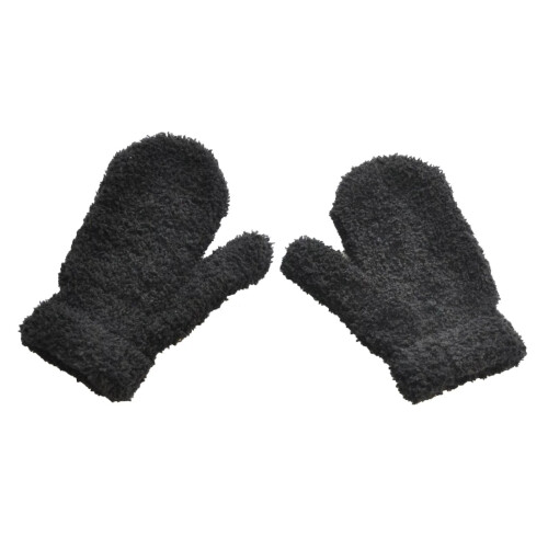 Warme Herbst-Winter-Fäustlinge, einfarbige Plüschhandschuhe, 1 Paar