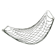 Schwarze Outdoor-Seilhängematte aus Nylonnetz, 1 Stück