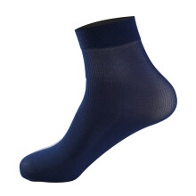 Șosete eleganți bărbătești din mătase până la jumătatea gambei, bleumarin, cu dungi, 1 pereche