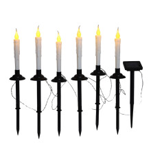 Halloween aurinkokennolla toimivat LED-kynttilät, 6 kpl