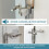 Hinge Pin Door Stopper Brushed Nickel 8 Pack 6