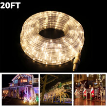 Teplé bílé LED lanové světlo 6 metrů, 110 V, řezatelné s dálkovým ovládáním