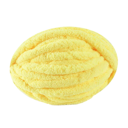 Paksu neulelanka polyesteriä, keltainen, 100g