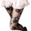 Damen-Strumpfhose mit Rosenmuster und Spitze, transparent 5