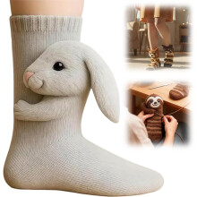 Șosete tricotate 3D cu animale, iarnă caldă, drăguță, 1 pereche