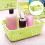 Small Plastic Storage Basket with Handles, Stackable Organizer for Remote Controls, Office, Kitchen & Bathroom – Compatible with Home Use 2