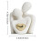 Mini statue de couple, sculpture abstraite blanche, 1 pièce 6