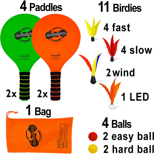 Paddle Ball Game Set Outdoor 4-Player