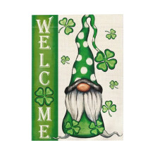 Gartenflagge zum St. Patrick's Day, grün, 12 x 18 Zoll, doppelseitig