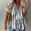 Camicia da donna oversize a maniche corte con scollo a V e bottoni 2