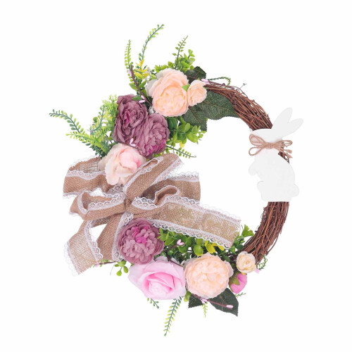 Künstlicher Osterhasen-Kranz mit Ornament