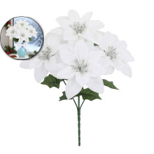 Künstliche Weihnachtssternblumen aus Seide, 12 Stück