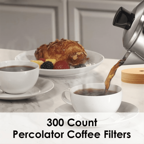 Φίλτρα καφέ Percolator χωρίς λεύκανση 300 τεμάχια 3,75 ίντσες 1