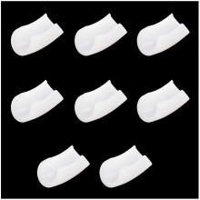 Weiße, rutschfeste Kunststoff-Beinpads, 10 mm Innendurchmesser, 8 Stück