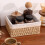 Panier de rangement en osier avec doublure rectangulaire (1 pièce) 4