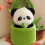 Pluche panda van groen bamboe, 9 cm 6