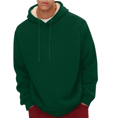 Herren-Kapuzenpullover Henley aus Woll-Samt, 1-teilig 1
