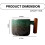 Ensemble de 4 tasses à expresso ACDANC, dégradé vert. 3