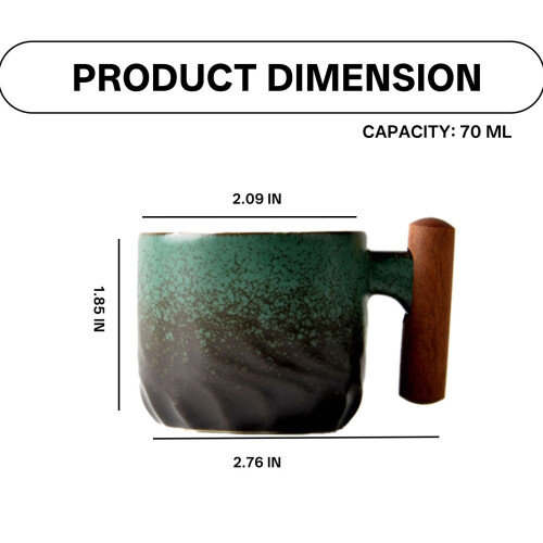 Ensemble de 4 tasses à expresso ACDANC, dégradé vert. 2