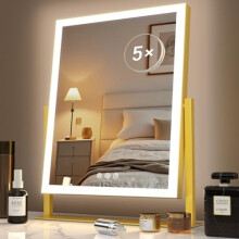 Miroir de maquillage hollywoodien avec 3 modes d'éclairage 15,2 pouces