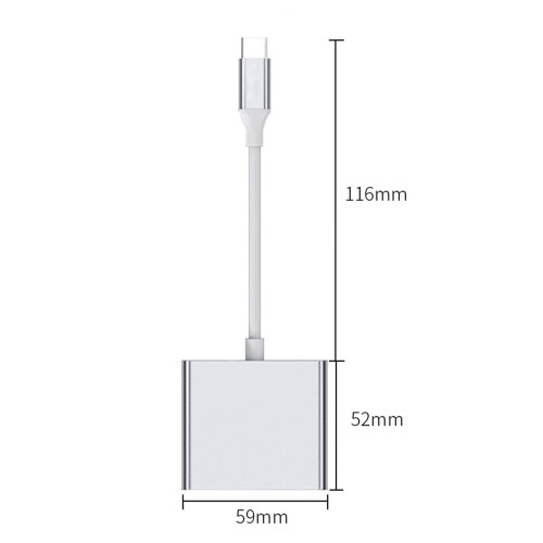 USB-C til HDMI-adapter med 100W PD og USB 3.0, 4K-understøttelse 2