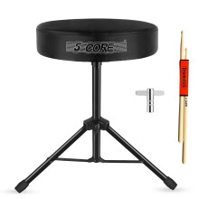 Drum Throne with 3-inch Memory Foam Padding, Adjustable,