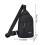 Borsa a tracolla nera con foro per cuffie 3
