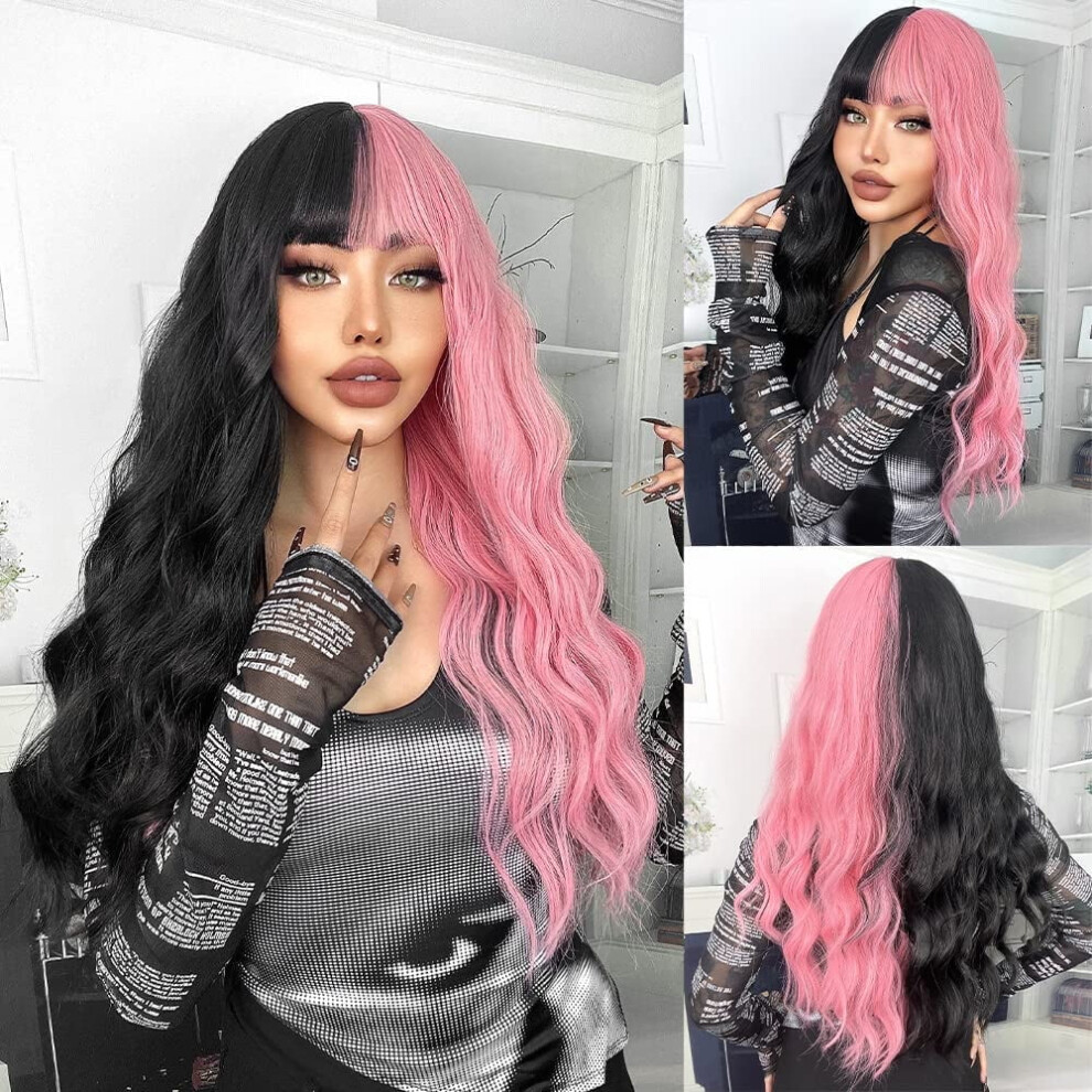 Purple body wave synthetic wig 26 inch