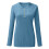 Γυναικείο T-shirt Henley με μακριά μανίκια, στενή γραμμή, ριμπ πλέξη 6