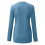Γυναικείο T-shirt Henley με μακριά μανίκια, στενή γραμμή, ριμπ πλέξη 7