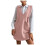 Women's Sweater Vest Solid Color Sleeveless Double Layer XL 1