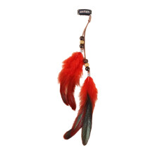 Black Feathered Tassel Hair Clip for Women