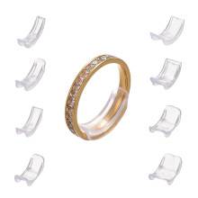 Plastic Invisible Ring Size Adjuster Set 8pcs 1-10mm Width