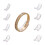 Plastic Invisible Ring Size Adjuster Set 8pcs 1-10mm Width 1