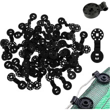 Pinces de fixation robustes pour toile d'ombrage, vertes, 50 pièces