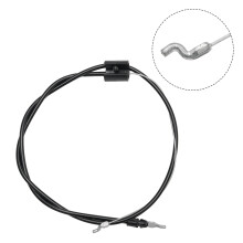 Cable de freno para cortacésped de empuje, curva en Z, 53 pulgadas.
