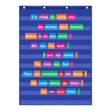 Clear Pocket Chart for Classroom or Home Use 10 Pockets