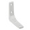 Stevige L-vormige muurbeugel, wit, 7,6 cm 2