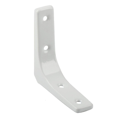 Stevige L-vormige muurbeugel, wit, 7,6 cm 1